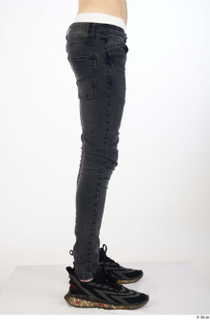 Dio black slim jeans black sneakers casual dressed leg lower…